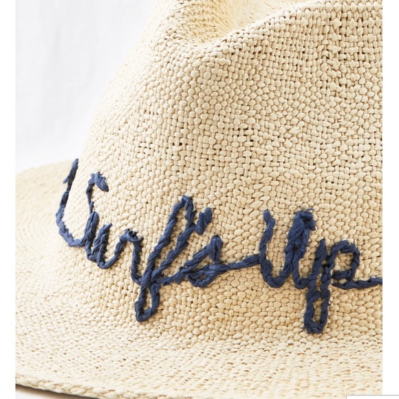 AERIE Adjustable Surfs Up Womens Panama Sun Hat - Picture 4 of 8